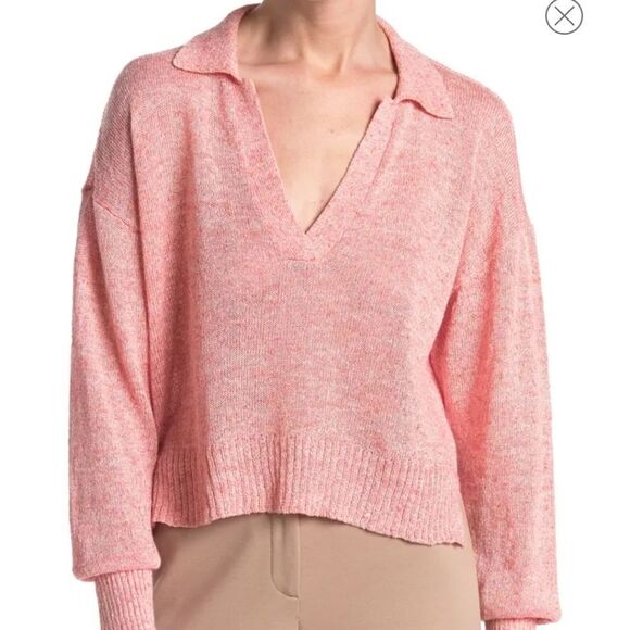 PARKER McKenna spread collar knit sweater - Picture 1 of 9